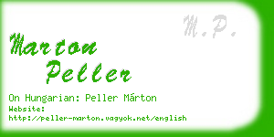marton peller business card